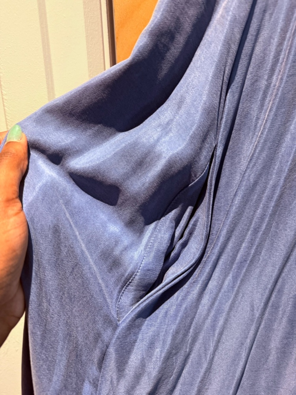 The Line By K - Erma Blue Bubble Maxi Dress with Spaghetti Straps sz XS - Picture 8 of 9